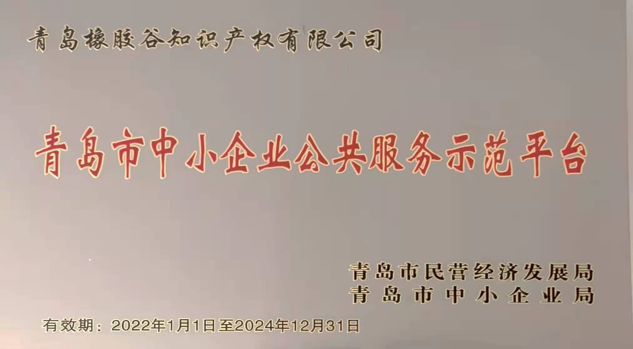青島市中小企業(yè)公共服務(wù)示范平臺